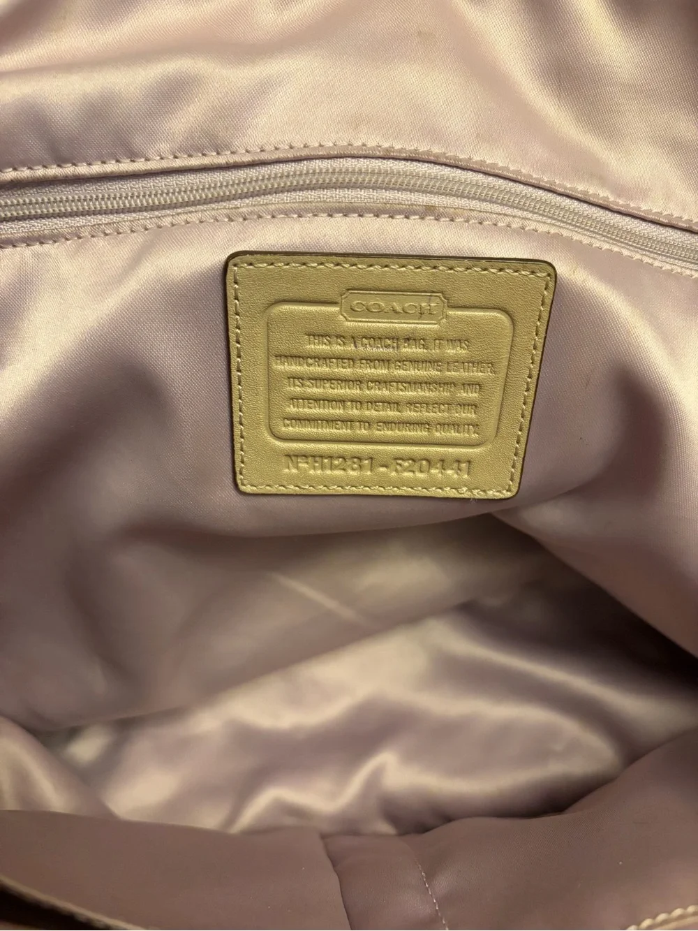 ✨ Authentic Y2K Rare Coach Poppy Metallic Champagne Rose Gold tote Heart charm ✨